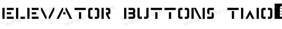 Elevator Buttons Two字体转换